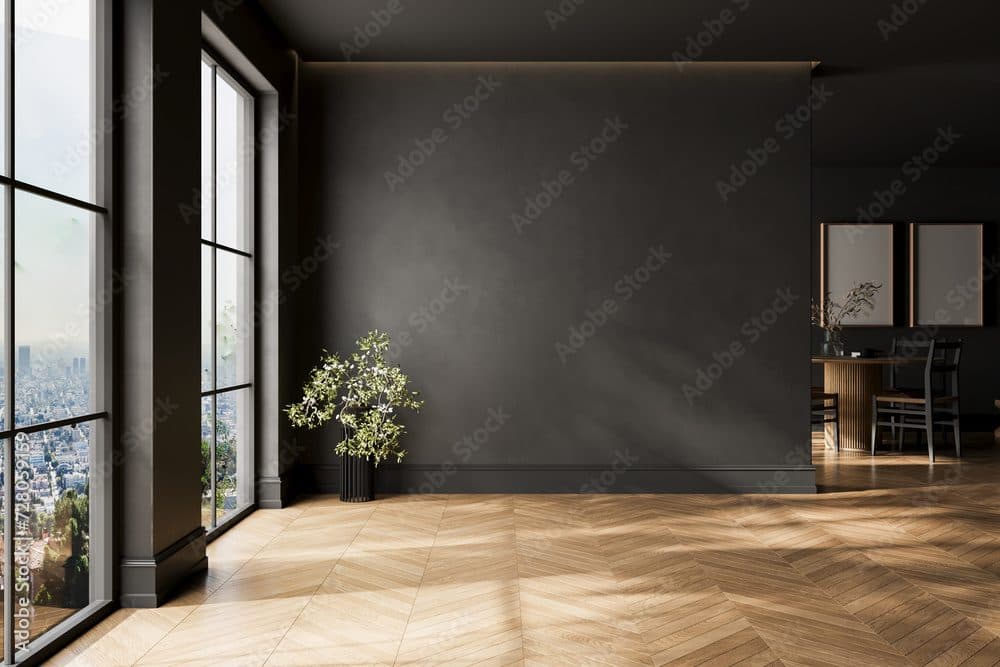 A cluttered bedroom with a simple metal bed frame, mismatched nightstands, and uninspired decor.