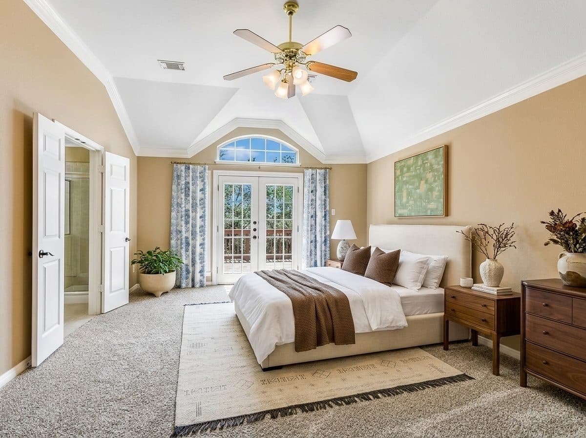 After image of a warm-minimalism bedroom